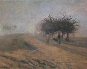 卡米耶 毕沙罗 : Misty Morning at Creil